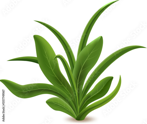 Lush green grass thriving, showcasing the vibrant essence of springtime nature with rich botanical details that evoke a sense of freshness and vitality in the environment
