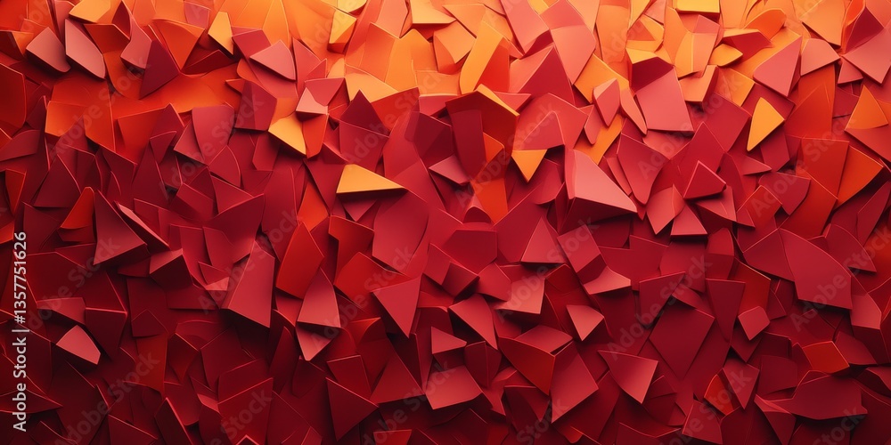 Naklejka premium Abstract Geometric Red Shapes Background