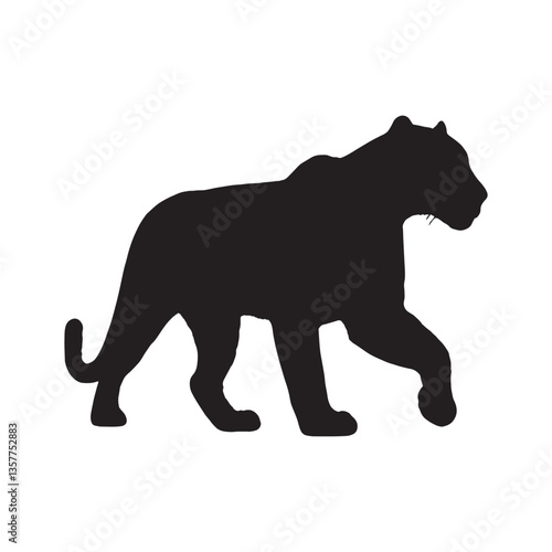 Leopard Silhouette Vector - Abstract Jungle Artwork - Leopard Vector - Leopard Icon - Leopard Illustration

