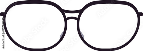 Modern eyewear design featuring a sleek black frame paired with transparent lenses, offering both clear vision and a stylish, fashionable look for any occasion