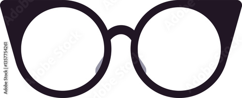 Stylish cat eye eyeglasses with a sleek black frame and transparent lenses, offering a modern and fashionable eyewear choice, presented on a clean white background