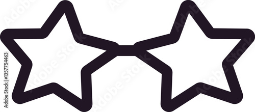 Funny star shaped glasses resembling a mask, waiting to be worn, bring a whimsical touch and playful intrigue to celebrations, parties, and festive occasions