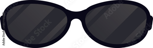 Oval sunglasses featuring sleek black lenses and a stylish frame, offering excellent protection against sunlight glare, perfect for enjoying summer outdoor activities in comfort and style