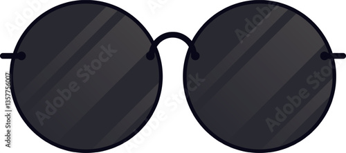 Stylish round sunglasses featuring sleek dark lenses and a thin frame, enhancing any outfit with a trendy touch of coolness and elegance for summer adventures or casual outings