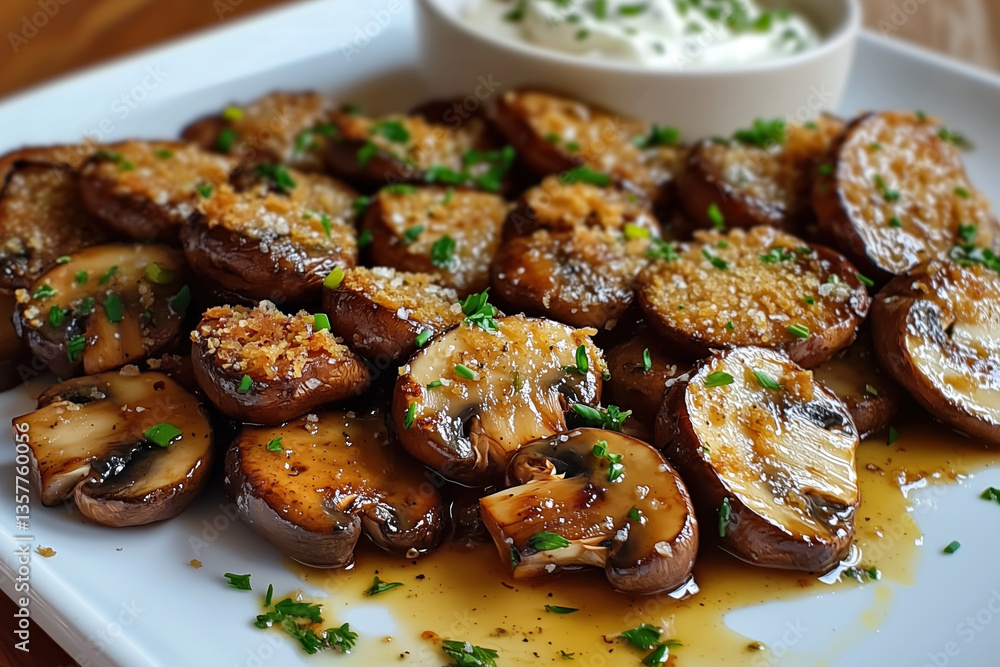 Garlic butter roasted mushrooms Garlic butter roasted mushrooms