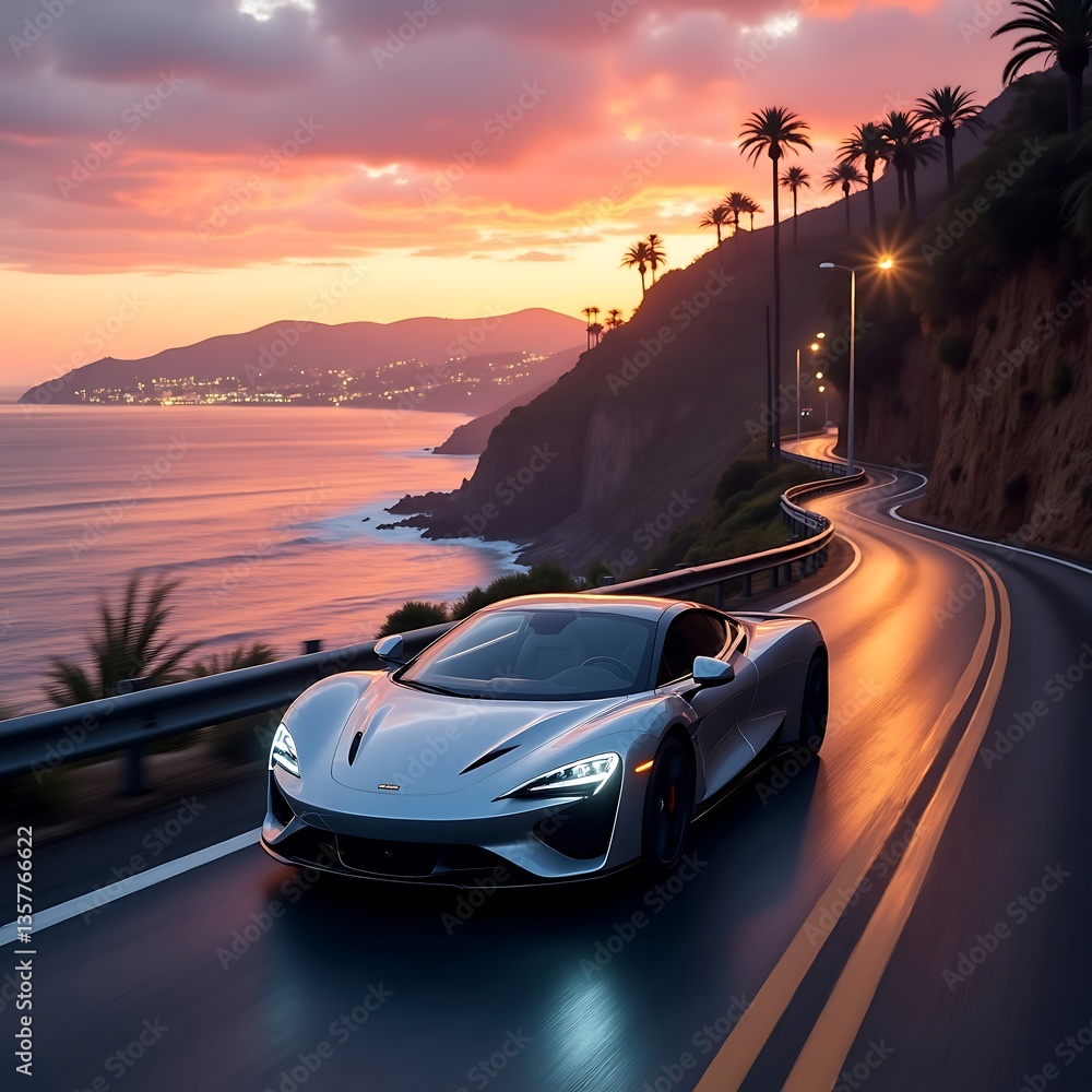 Fototapeta premium car on the road