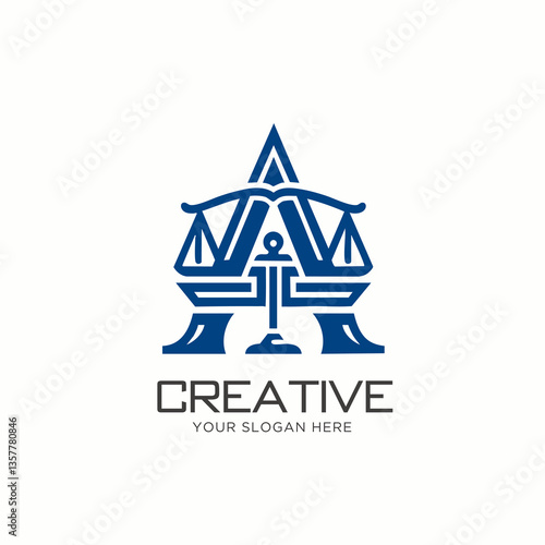 Professional Letter A Logo Design for Law & Justice