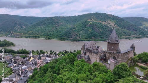 Wallpaper Mural Bacharach City From Above, Medieval Germany, Aerial View Torontodigital.ca