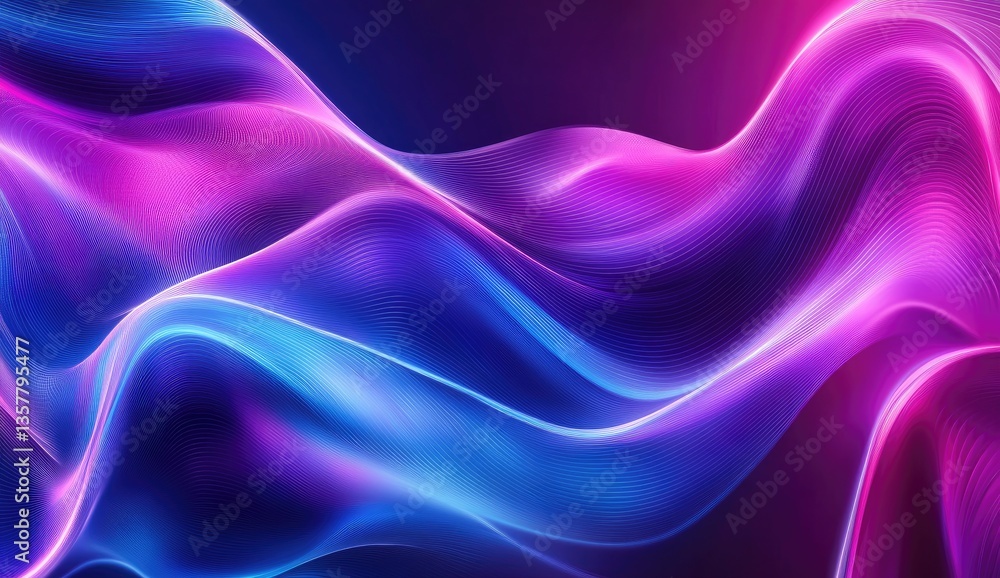 Abstract vibrant pink and blue flowing waves Abstract vibrant pink and blue flowing waves
