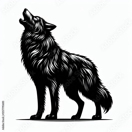 wolf silhouette illustration