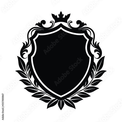 shield with laurel wreath