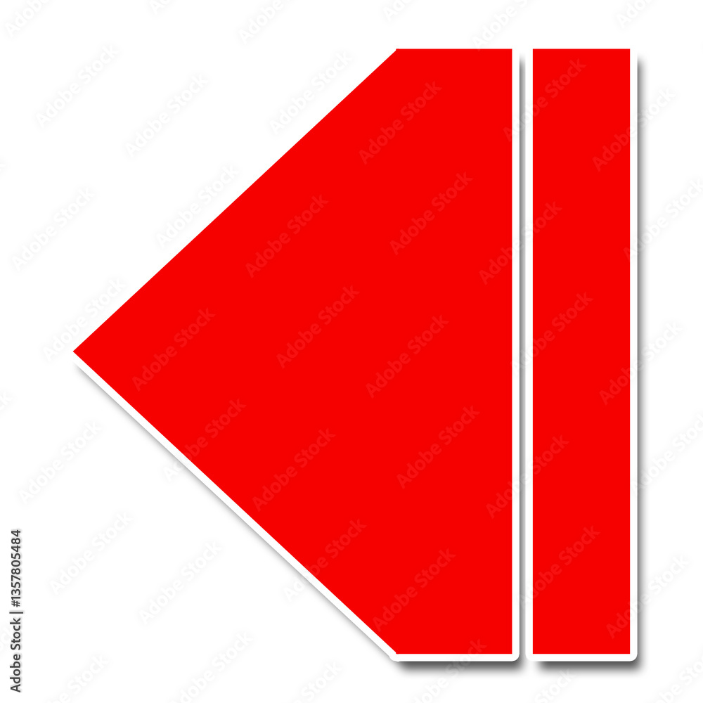 Naklejka premium red road sign