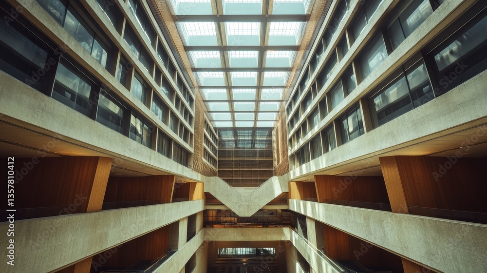 Fototapeta premium The Department of Energy headquarters with a bold, geometric design