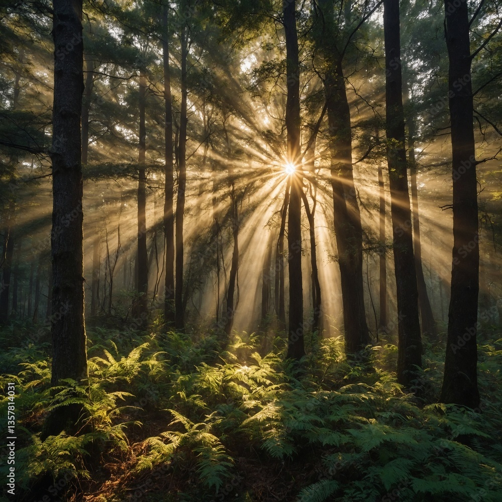 Obraz premium morning in the forest