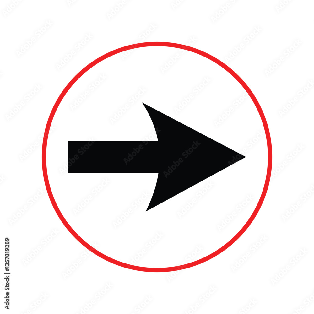 Black arrow in red circle. Single headed black arrow icon. Black pointer in red circle icon. Vector Formats. Arrow indicated the direction symbol. Black arrow in red circle. Single headed black arrow icon. Black pointer in red circle icon. Vector Formats. Arrow indicated the direction symbol.