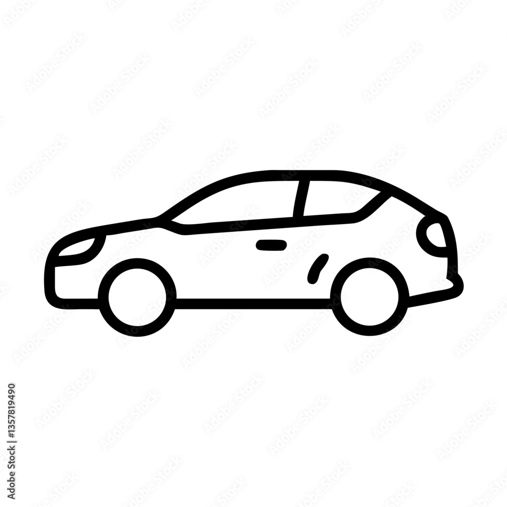 Simple Line Art of a Car Simple Line Art of a Car