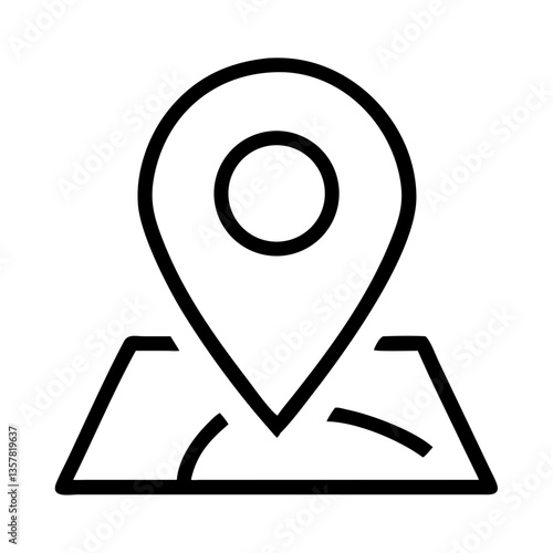 Location Marker Icon on Map Background  