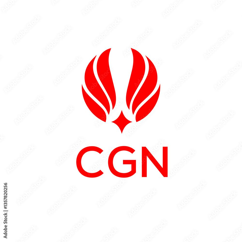 Fototapeta premium CGN creative minimalist letter logo.