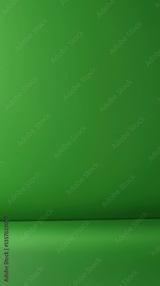 Vertical screen, studio lights illuminate an empty green screen cyclorama wall and floor, creating a smooth and even backdrop perfect for visual effects and compositing Vertical screen, studio lights illuminate an empty green screen cyclorama wall and floor, creating a smooth and even backdrop perfect for visual effects and compositing