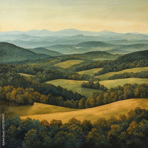 Serene Mountain Landscape at Sunset