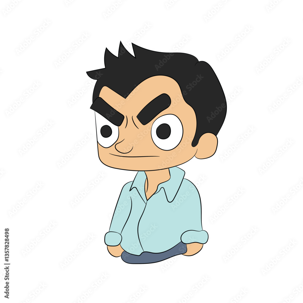 man with a sad face cartoon illustration man with a sad face cartoon illustration