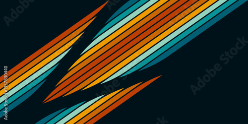 Vintage striped backgrounds, posters, banner samples retro colors 1970s 1900s 70s 80s 90s. Retro vintage style 70s striped background poster lines. Shapes vector design graphic 1980s.