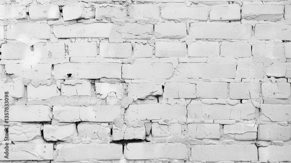 Fototapeta premium old white brick wall