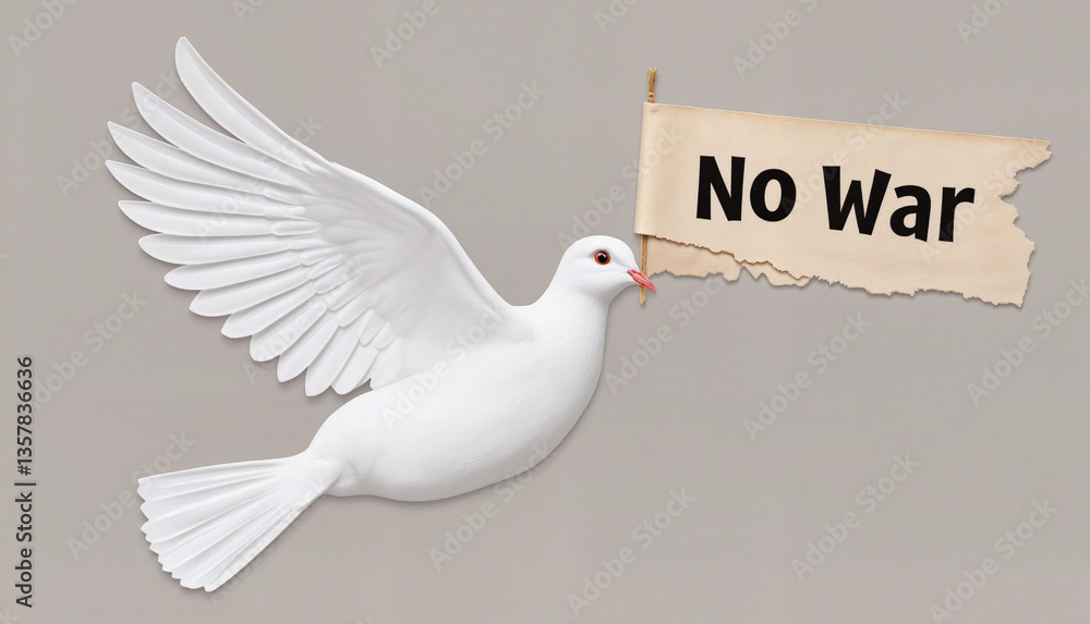 Fototapeta premium White dove holding 
