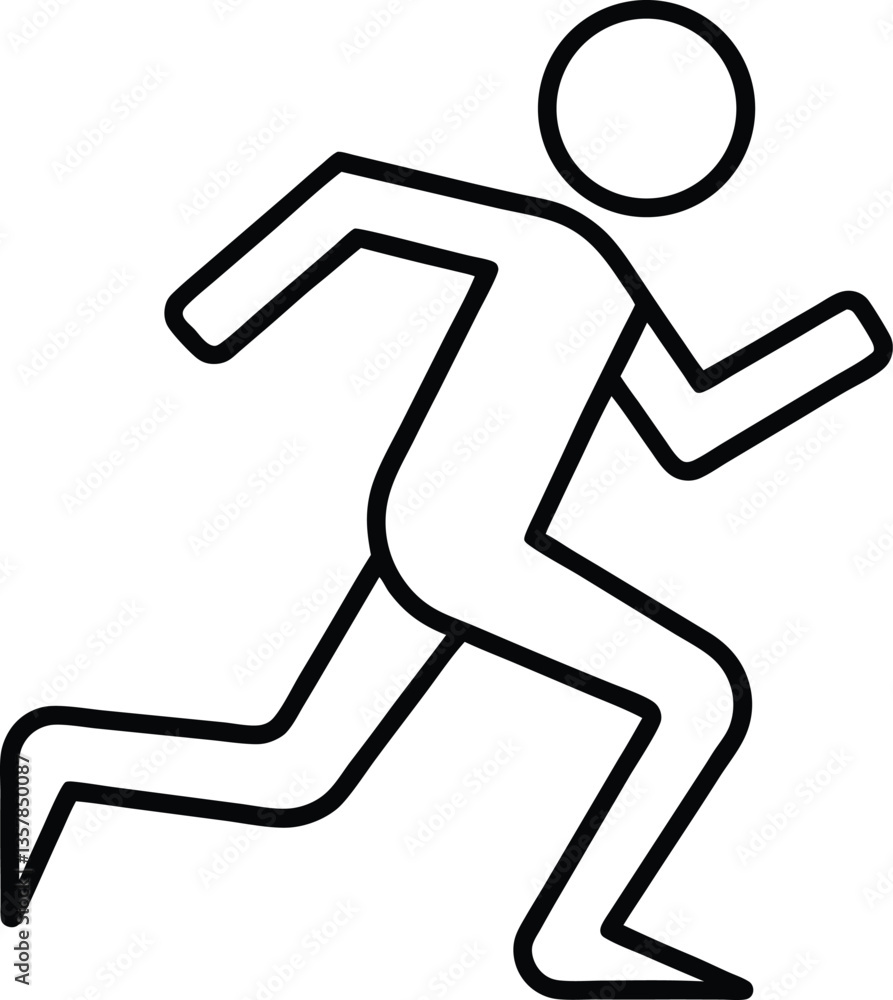 run outline icon with transparent background run outline icon with transparent background