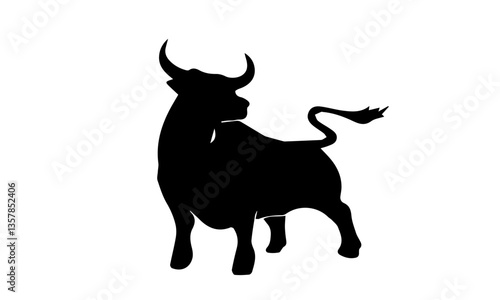 bull silhouette vector, Bull Silhouette Images