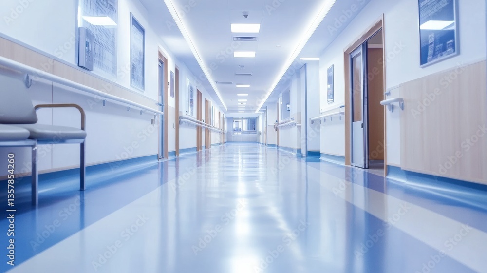 A multi-specialty hospital with separate wings for different departments and clear signage A multi-specialty hospital with separate wings for different departments and clear signage