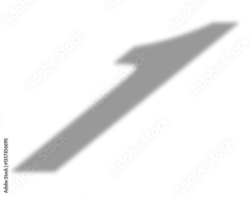 Принти на полотні Translucent numeric silhouette casting soft shadow, blending seamlessly across d