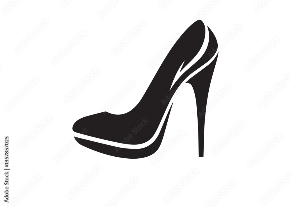Shoe vector High heel shoe vector silhouette design. women's shoes silhouette vector Shoe vector High heel shoe vector silhouette design. women's shoes silhouette vector