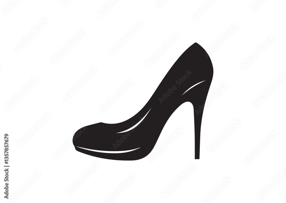 Shoe vector High heel shoe vector silhouette design. women's shoes silhouette vector Shoe vector High heel shoe vector silhouette design. women's shoes silhouette vector