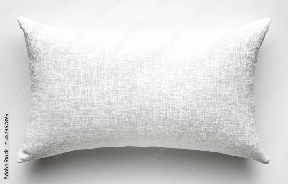 Plain white rectangular pillow Plain white rectangular pillow