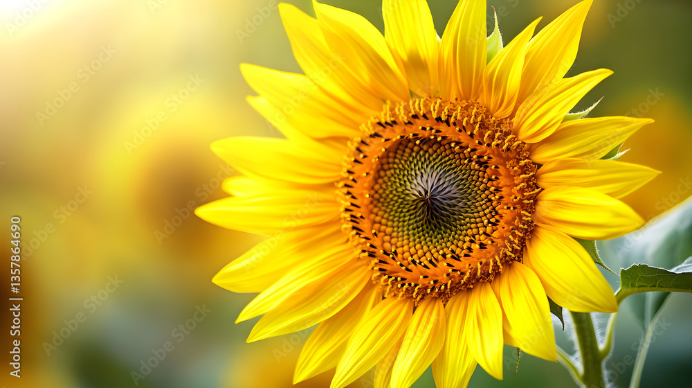 Radiant Sunflower: A Symbol of Nature's Warmth and Optimism Amidst a Serene Garden Setting Radiant Sunflower: A Symbol of Nature's Warmth and Optimism Amidst a Serene Garden Setting