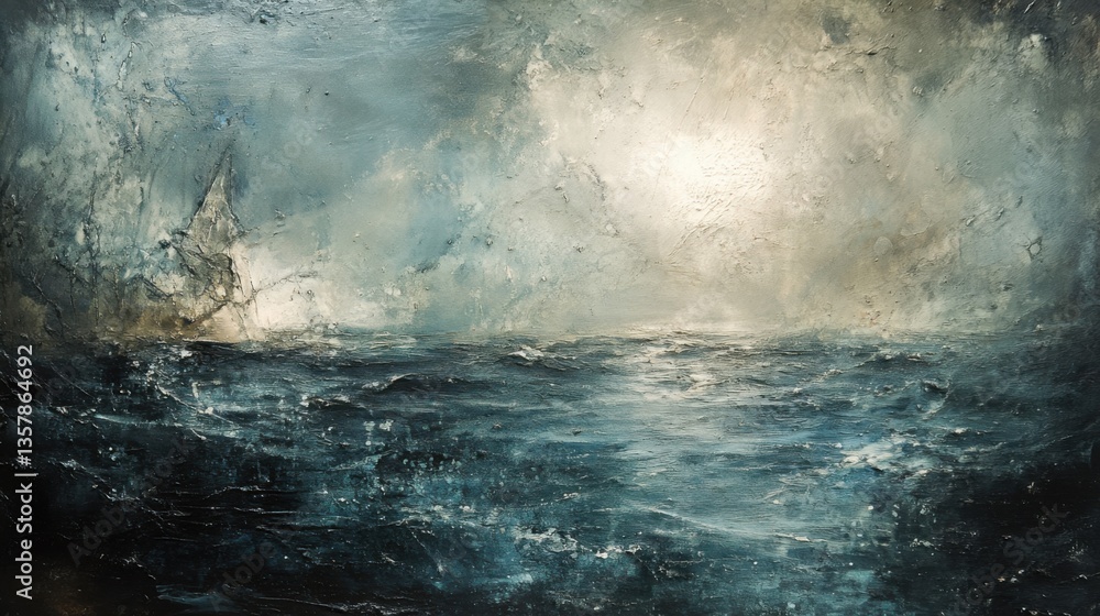 Fototapeta premium Oil slicked seawater texture. Generative AI