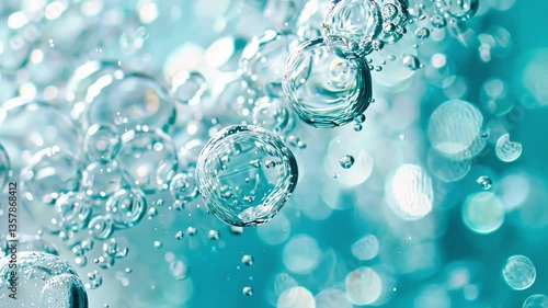 Wallpaper Mural Clear water sparkles as bubbles rise and burst, creating an enchanting display. Light reflects off each bubble, adding to the captivating visual experience Torontodigital.ca