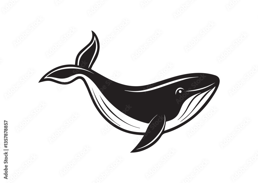 Obraz premium Whale silhouette Vector