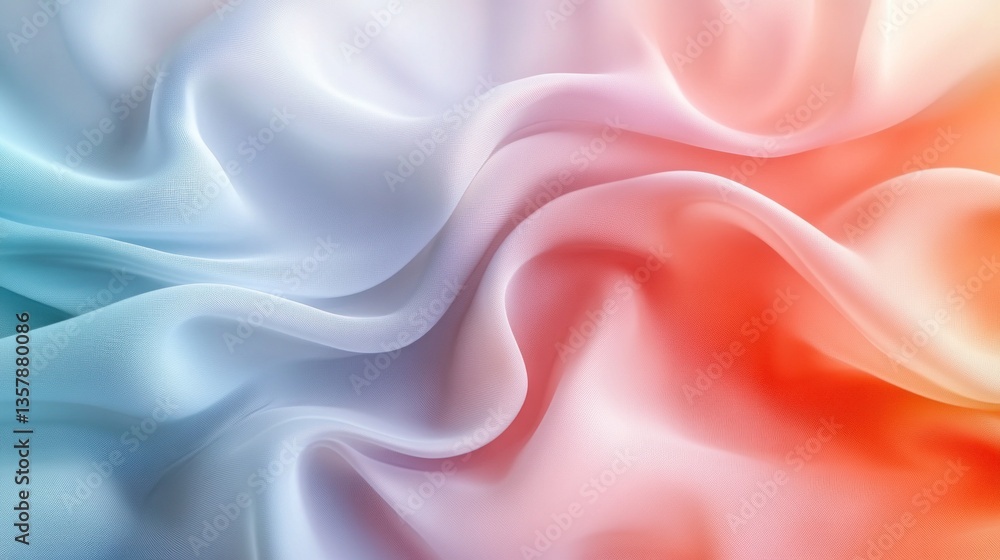 Obraz premium Abstract gradient background with white to soft lavender, teal and coral, featuring a smooth blend, ideal for modern and elegant designs.