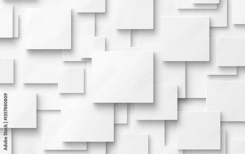 Abstract White Square Geometric Pattern Background Abstract White Square Geometric Pattern Background