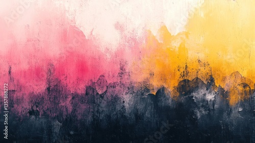 Abstract gradient background with black and white, pastel pink, yellow, and orange, featuring a grainy texture, ideal for modern and elegant designs.