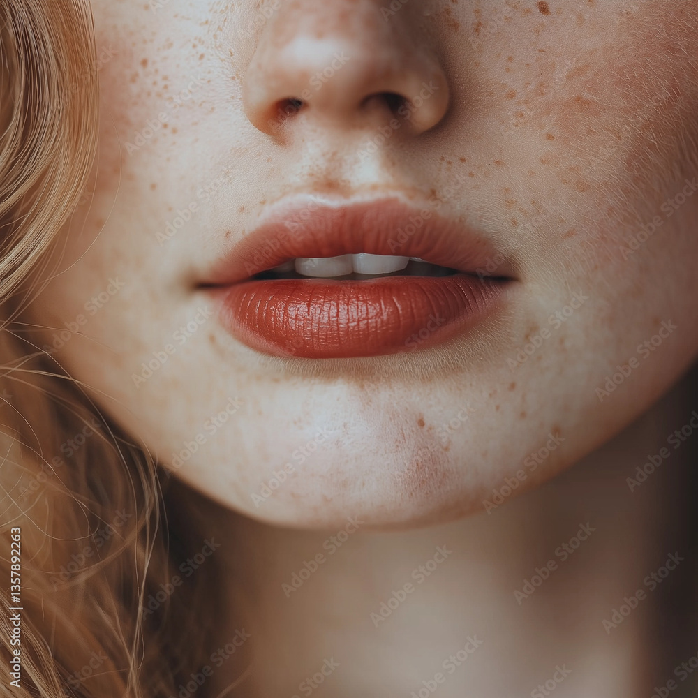 Obraz premium close up of a woman lips