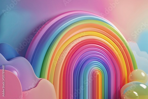 Bold Dynamic Rainbow Backdrop for Creative Projects