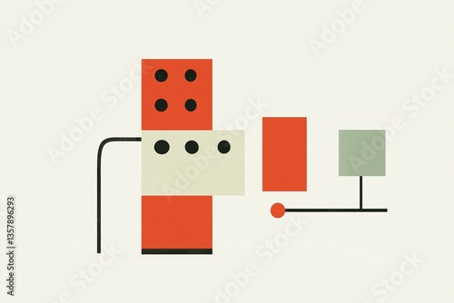 Abstract Geometric Design. Minimalist Art Illustration