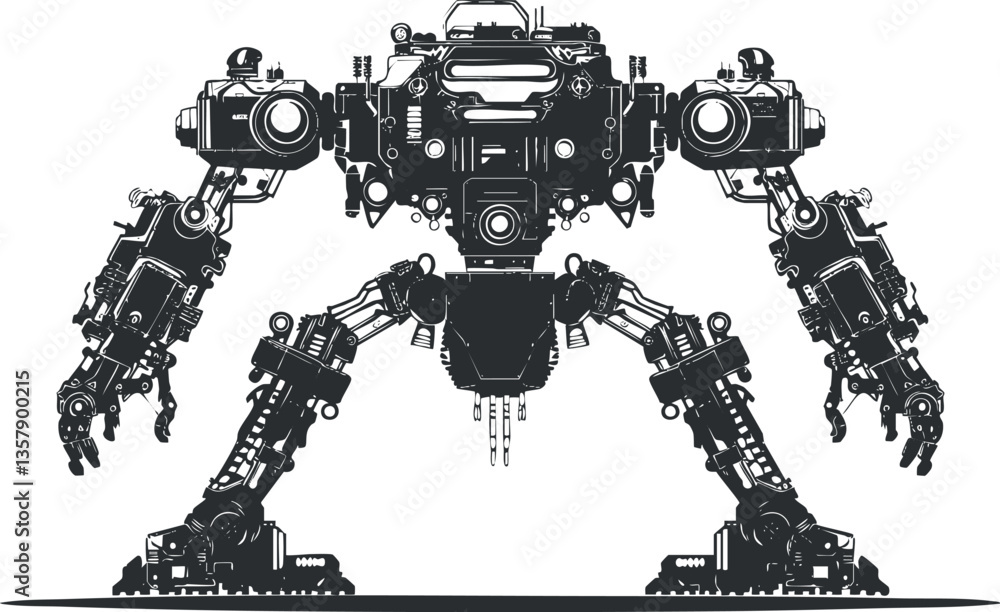 Futuristic mechanical robot design with intricate details and advanced technology. Futuristic mechanical robot design with intricate details and advanced technology.