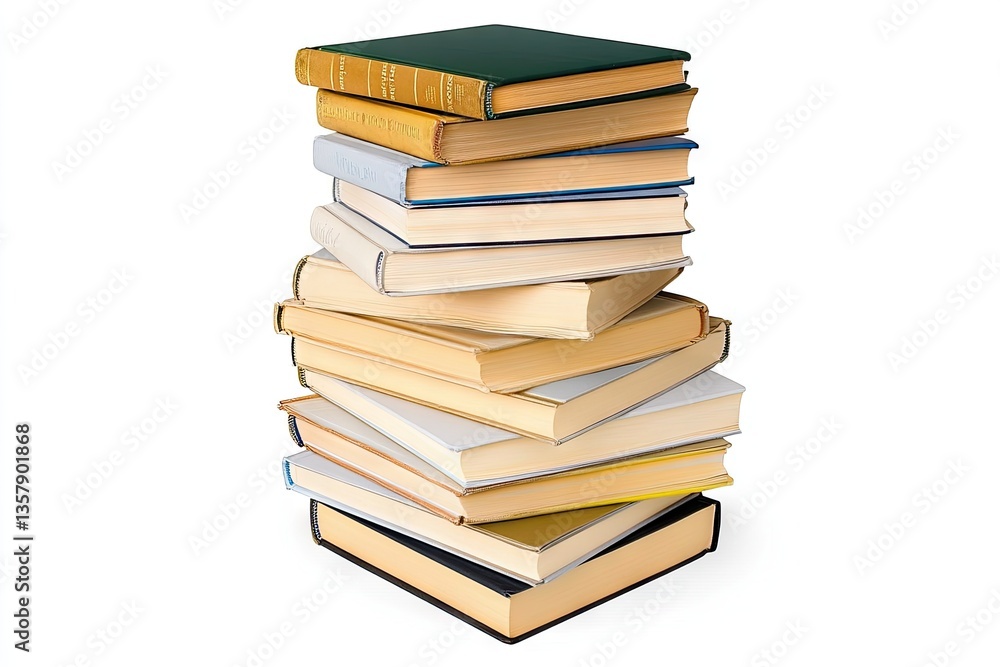 Tall stack of various hardcover books Tall stack of various hardcover books