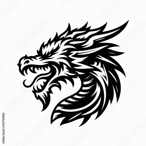 dragon head vector illustration