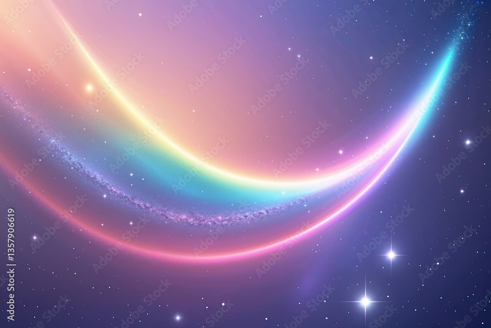 Radiant Pastel Curve of Heavenly Light in Vivid Color Spectrum Radiant Pastel Curve of Heavenly Light in Vivid Color Spectrum