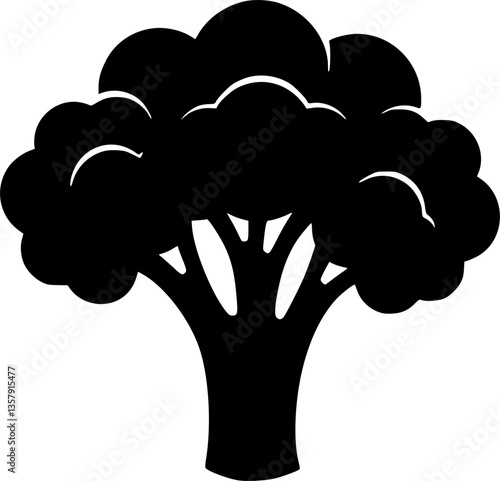 broccoli silhouette,broccoli flat vector icon design,broccoli symbol
